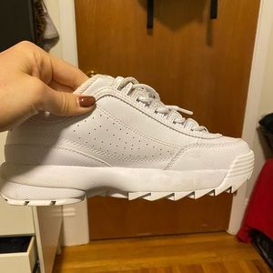 White Fila High Top Sneakers